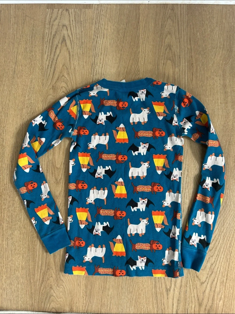 Hanna‎ Andersson Halloween Dogs Long Johns Pajamas Size 130 8